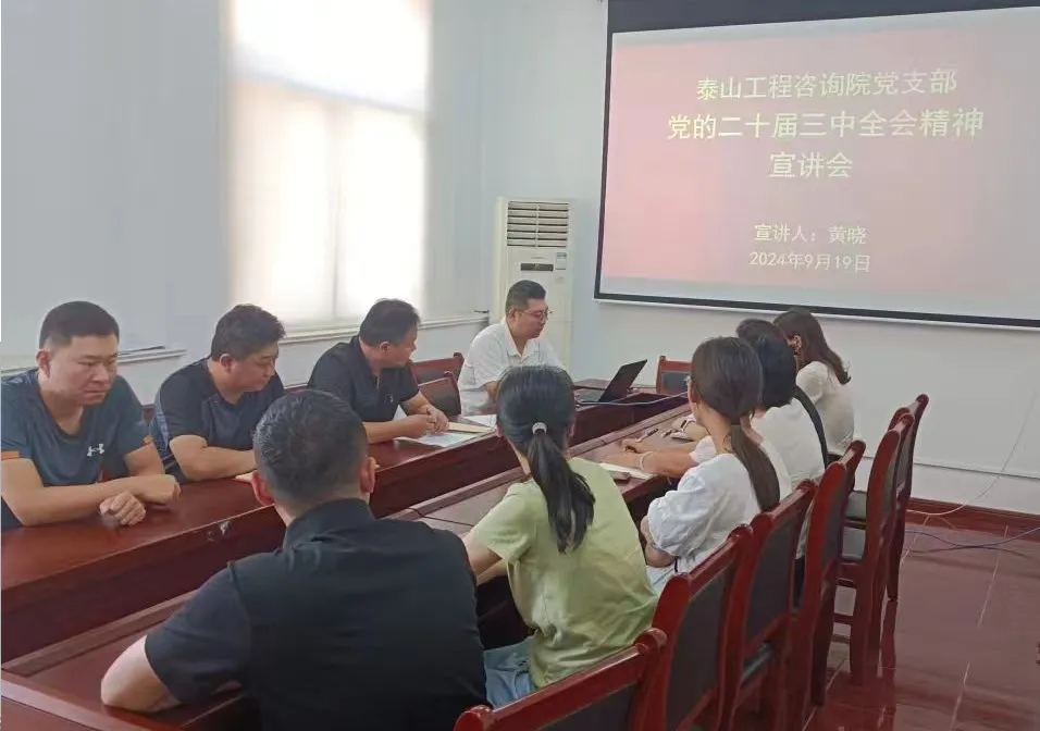 咨詢(xún)院黨支部開(kāi)展黨的二十屆三中全會(huì )精神宣講活動(dòng)